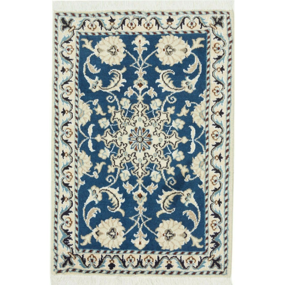 Tappeto Nain Kashmar Persia bianco grigio 60x90 Tappeto Nain Kashmar Persia bianco grigio 60x90