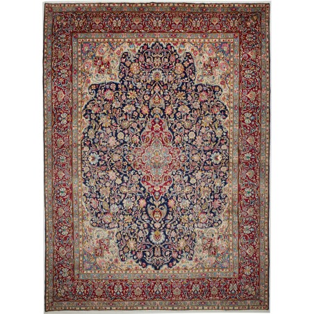 Tappeto Kerman Persia azzurro bianco 298x400