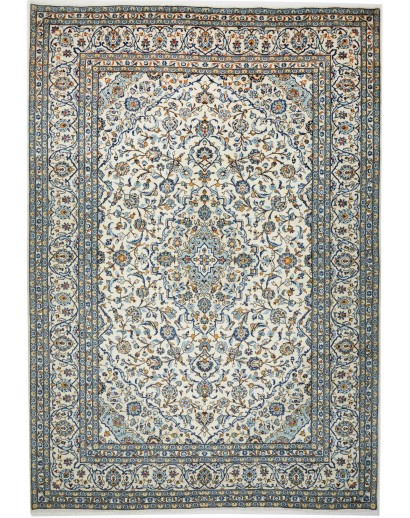 Tappeto Kashan Persia beige bianco 245x350