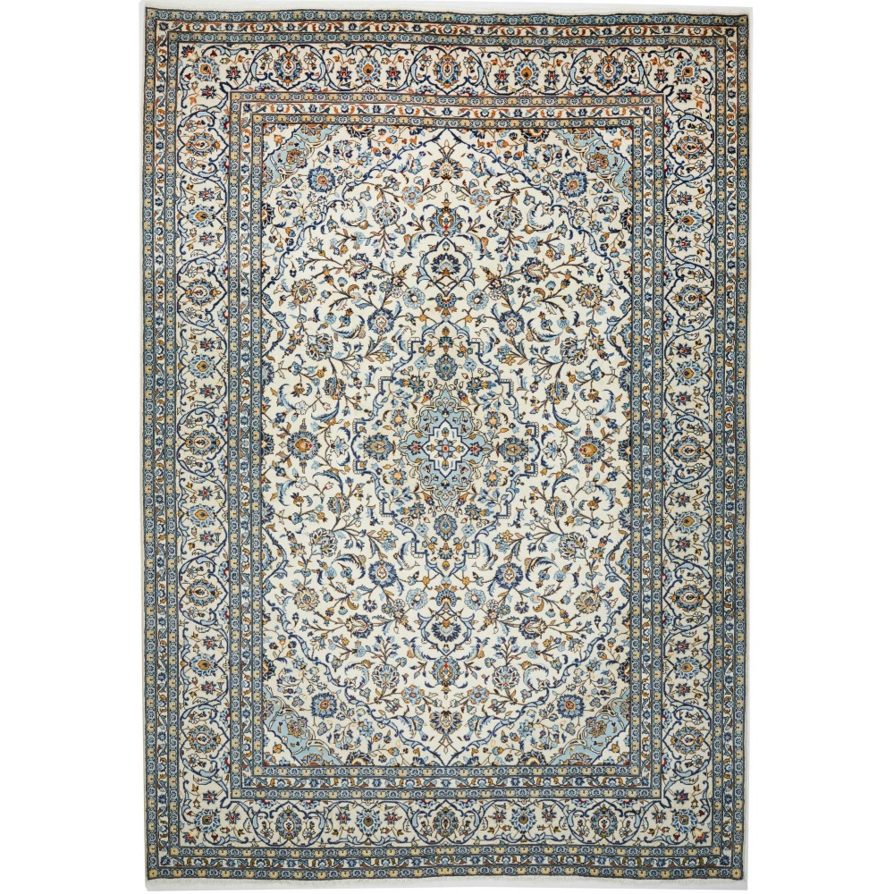 Tappeto Kashan Persia beige bianco 245x350 Tappeto Kashan Persia beige bianco 245x350
