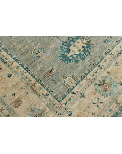 Tappeto Malka Pakistan azzurro grigio 243x311