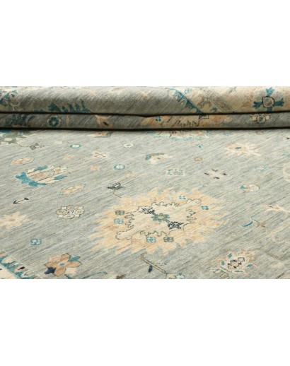 Tappeto Malka Pakistan azzurro grigio 243x311