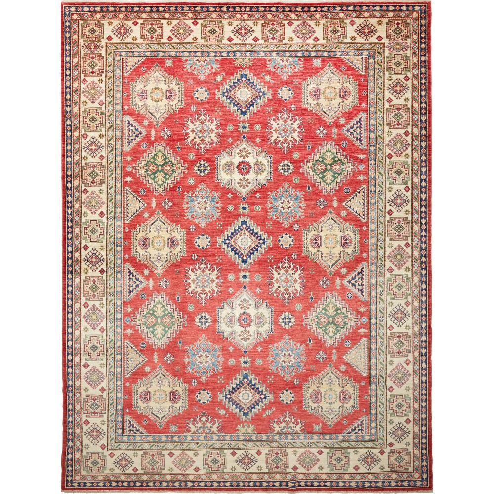 Tappeto Kazak Fine Pakistan marrone grigio 247x325 Tappeto Kazak Fine Pakistan marrone grigio 247x325