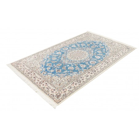 Tappeto Nain 9La Persia bianco blu 130x206
