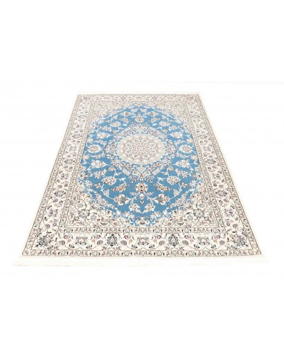 Tappeto Nain 9La Persia bianco blu 130x206