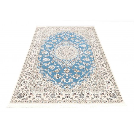 Tappeto Nain 9La Persia bianco blu 130x206