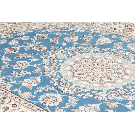 Tappeto Nain 9La Persia bianco blu 130x206