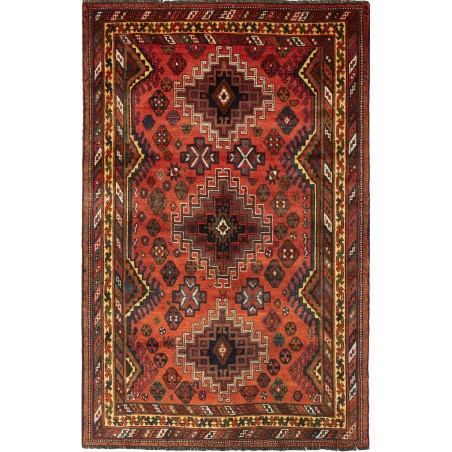 Tappeto Shiraz Persia verde rosso 160x250