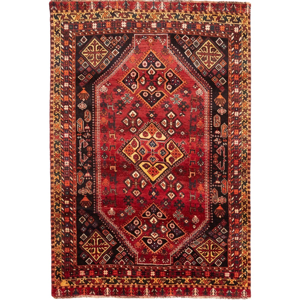 Tappeto Shiraz Persia marrone arancione 165x245 Tappeto Shiraz Persia marrone arancione 165x245