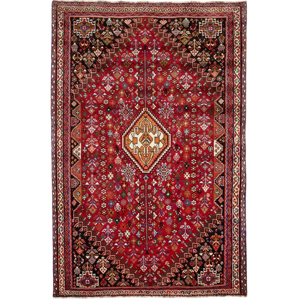 Tappeto Shiraz Persia marrone giallo 185x280 Tappeto Shiraz Persia marrone giallo 185x280
