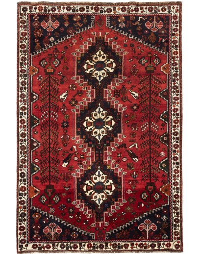 Tappeto Shiraz Persia grigio giallo 173x259