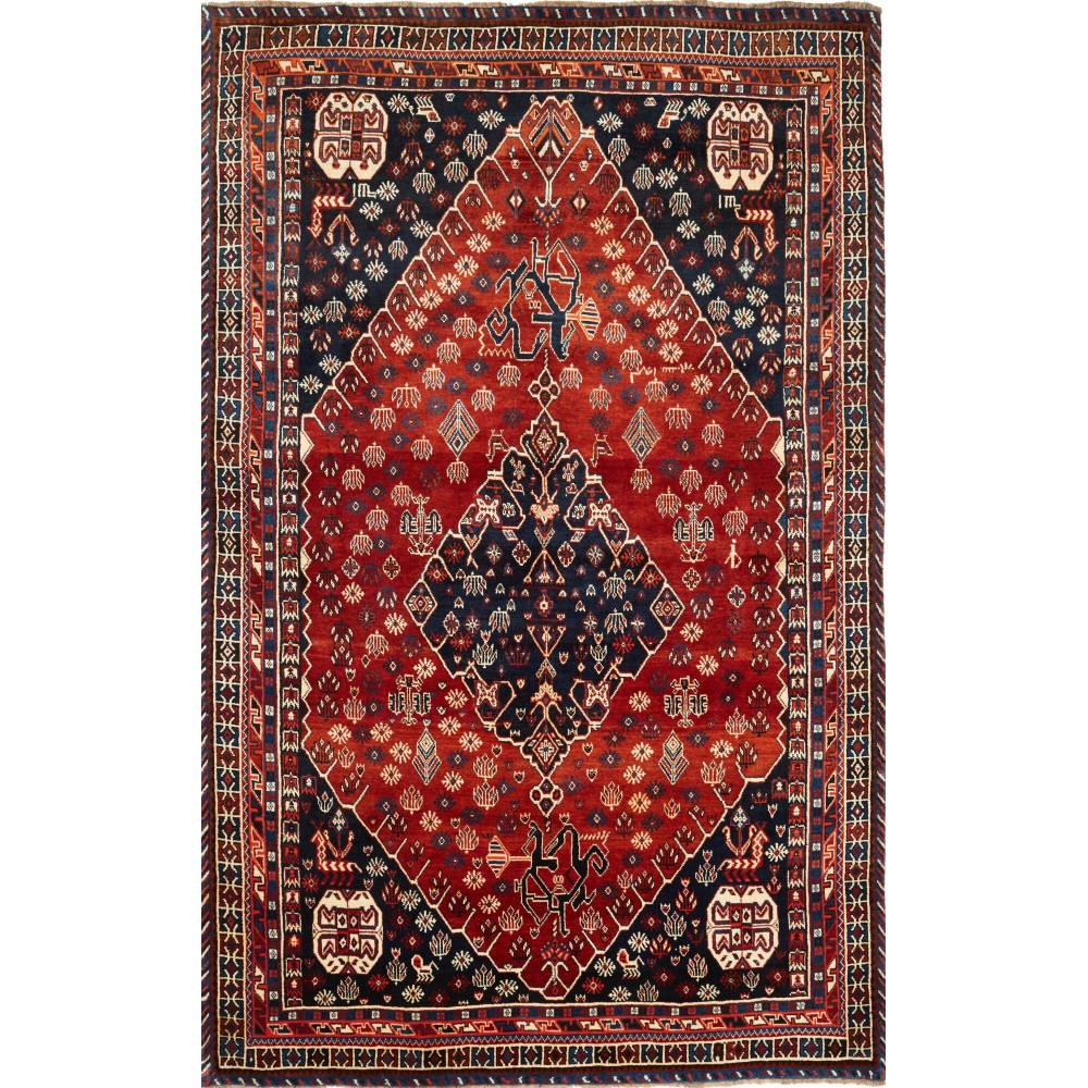 Tappeto Shiraz Persia grigio marrone 170x272 Tappeto Shiraz Persia grigio marrone 170x272