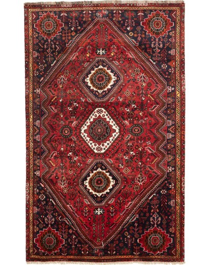 Tappeto Shiraz Persia grigio giallo 168x273