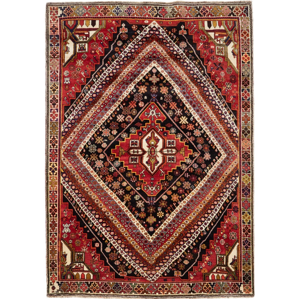 Tappeto Shiraz Persia marrone blu 180x260 Tappeto Shiraz Persia marrone blu 180x260