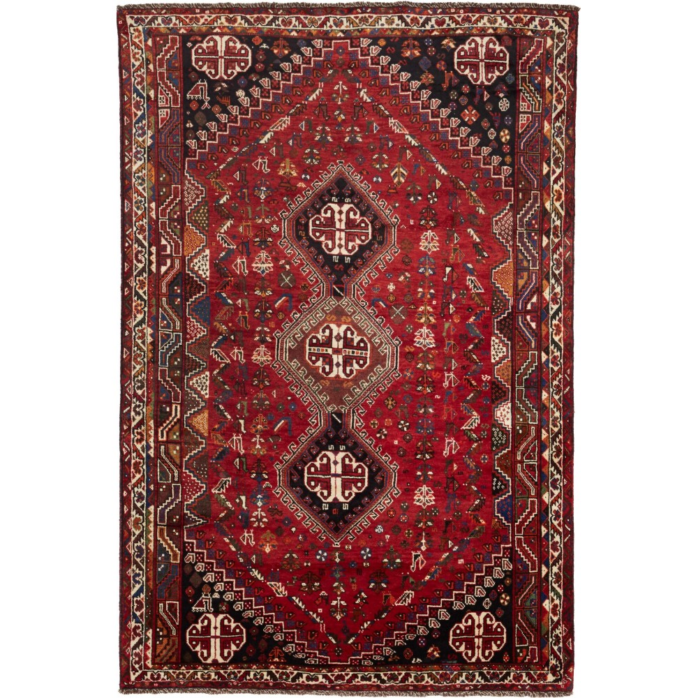 Tappeto Shiraz Persia marrone giallo 172x260 Tappeto Shiraz Persia marrone giallo 172x260