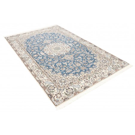 Tappeto Nain 9La Persia bianco azzurro 158x255