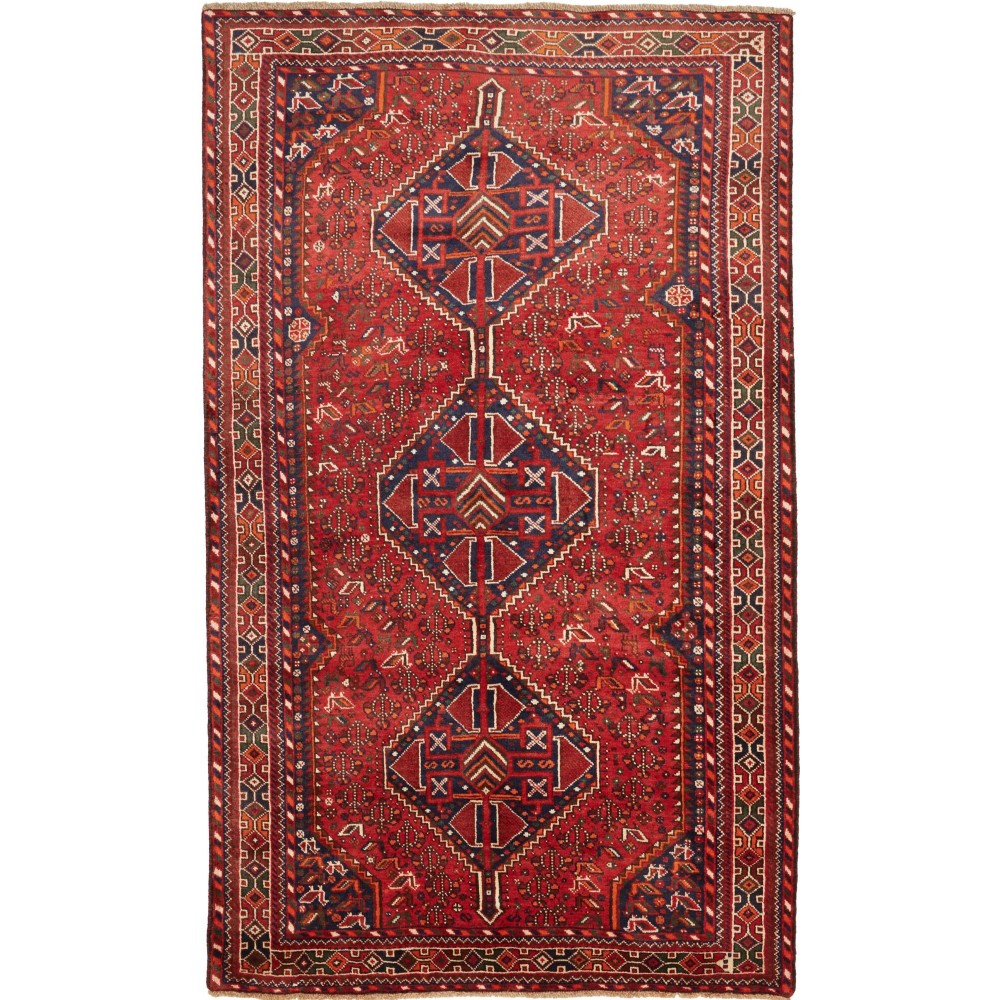 Tappeto Shiraz Fine Persia marrone grigio 155x259 Tappeto Shiraz Fine Persia marrone grigio 155x259