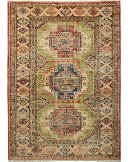 Tappeto Kazak Fine Pakistan bianco verde 83x115