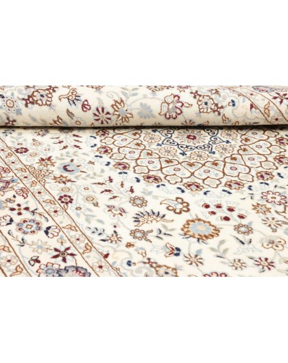 Tappeto Nain 9La Persia bianco azzurro 128x208