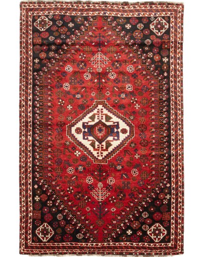 Tappeto Shiraz Persia marrone giallo 165x257