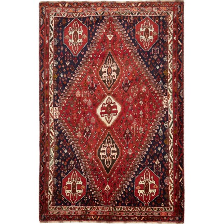 Tappeto Shiraz Persia marrone blu 187x283