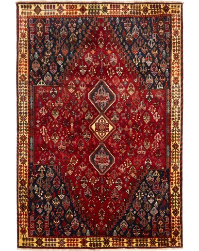 Tappeto Shiraz Fine Persia marrone blu 162x238