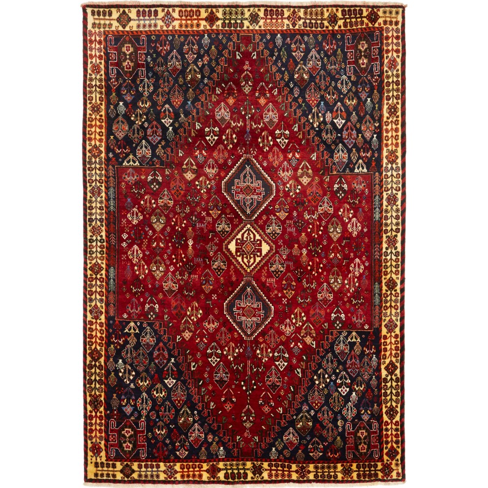 Tappeto Shiraz Fine Persia marrone blu 162x238 Tappeto Shiraz Fine Persia marrone blu 162x238