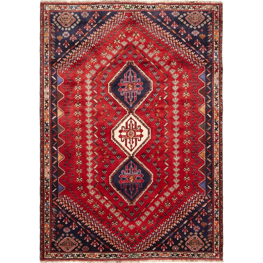Tappeto Shiraz Fine Persia marrone giallo 182x258 Tappeto Shiraz Fine Persia marrone giallo 182x258