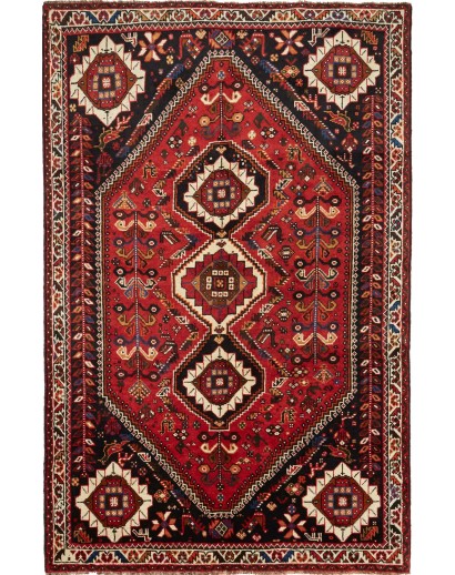 Tappeto Shiraz Persia grigio giallo 168x260