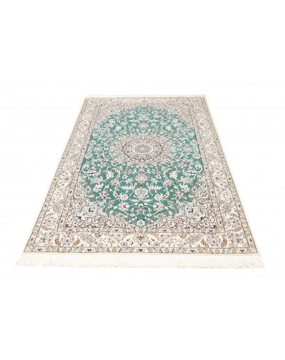 Tappeto Nain 9La Persia bianco azzurro 130x208