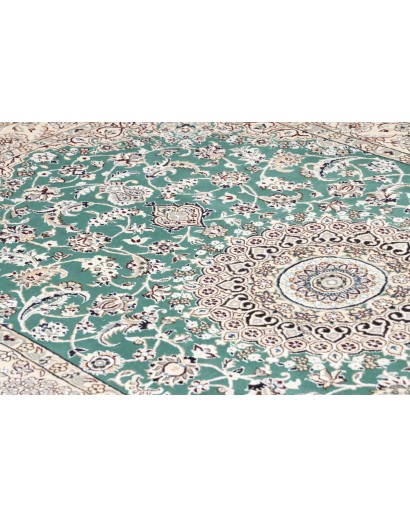 Tappeto Nain 9La Persia bianco azzurro 130x208