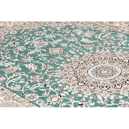 Tappeto Nain 9La Persia bianco azzurro 130x208