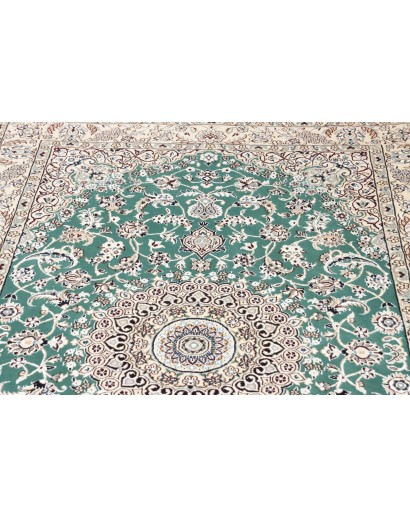 Tappeto Nain 9La Persia bianco azzurro 130x208