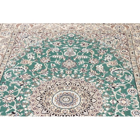 Tappeto Nain 9La Persia bianco azzurro 130x208