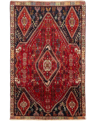 Tappeto Shiraz Fine Persia marrone blu 163x260
