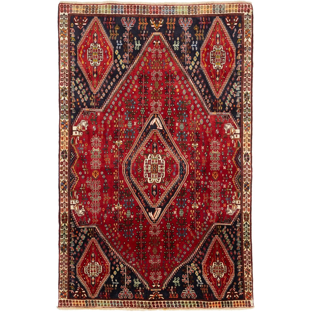 Tappeto Shiraz Fine Persia marrone blu 163x260 Tappeto Shiraz Fine Persia marrone blu 163x260
