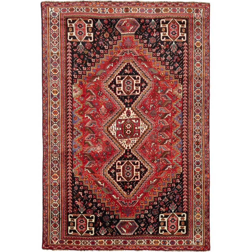 Tappeto Shiraz Persia marrone blu 170x260 Tappeto Shiraz Persia marrone blu 170x260