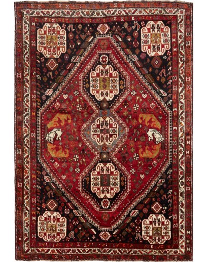 Tappeto Shiraz Persia marrone giallo 182x270