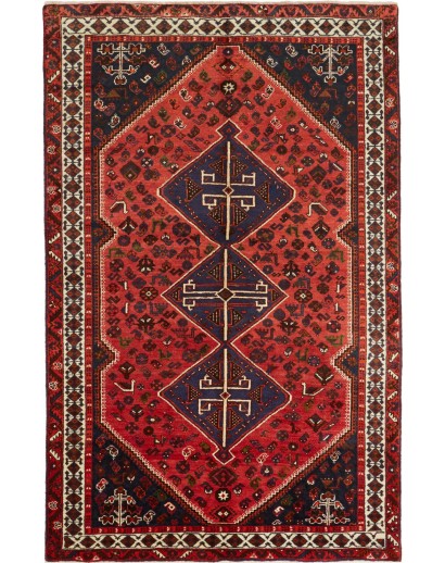 Tappeto Shiraz Persia grigio giallo 160x258