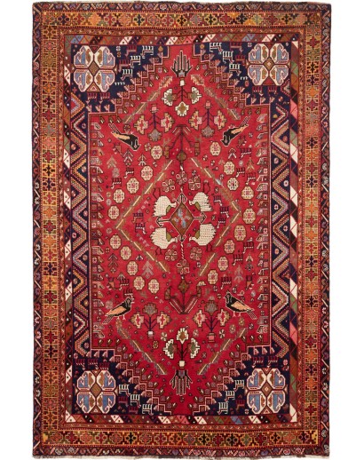 Tappeto Shiraz Fine Persia marrone giallo 168x255