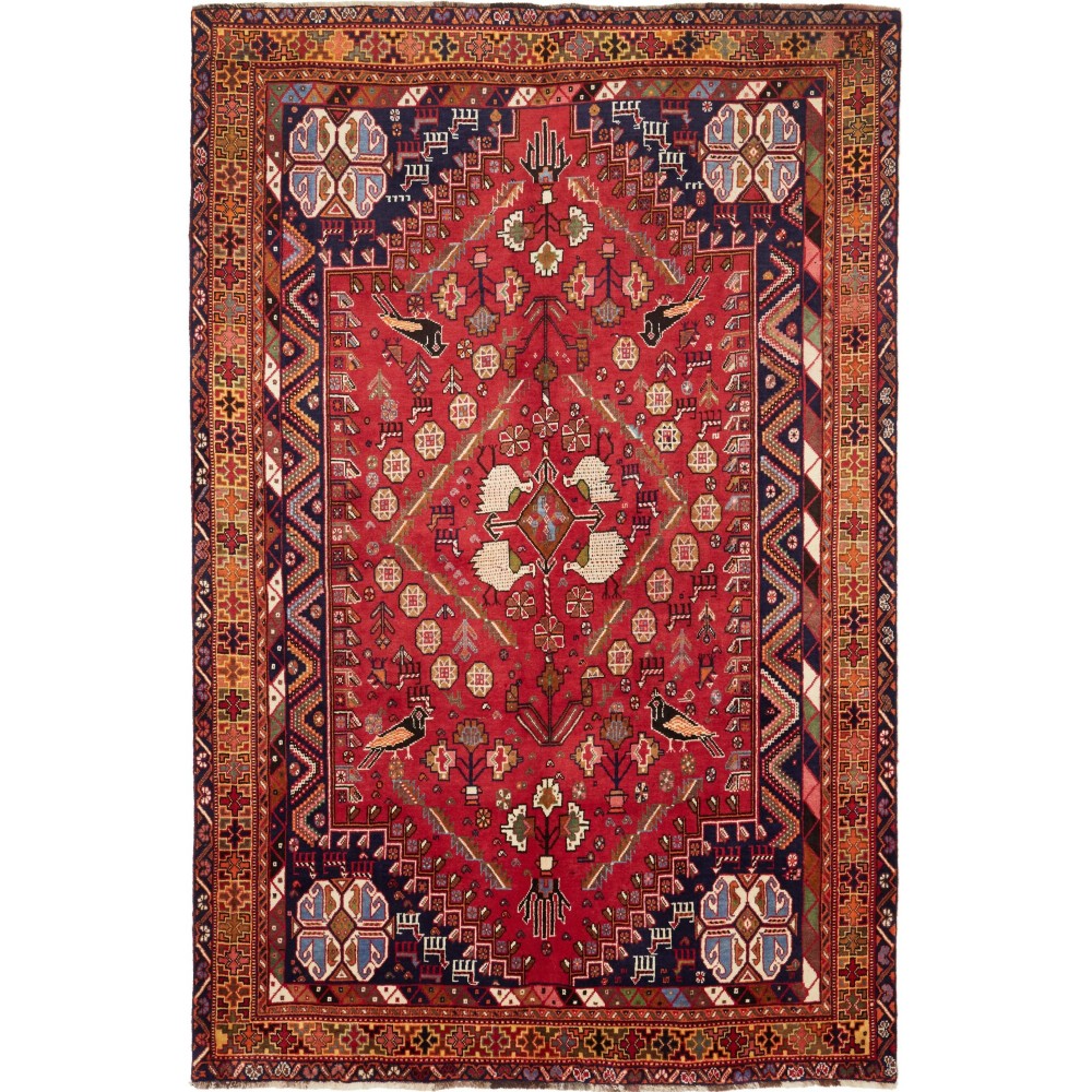 Tappeto Shiraz Fine Persia marrone giallo 168x255 Tappeto Shiraz Fine Persia marrone giallo 168x255