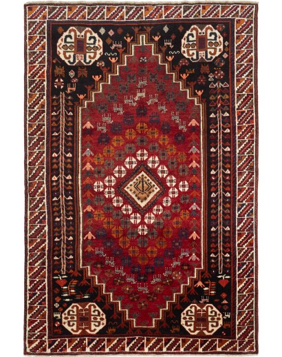 Tappeto Shiraz Persia marrone blu 170x255
