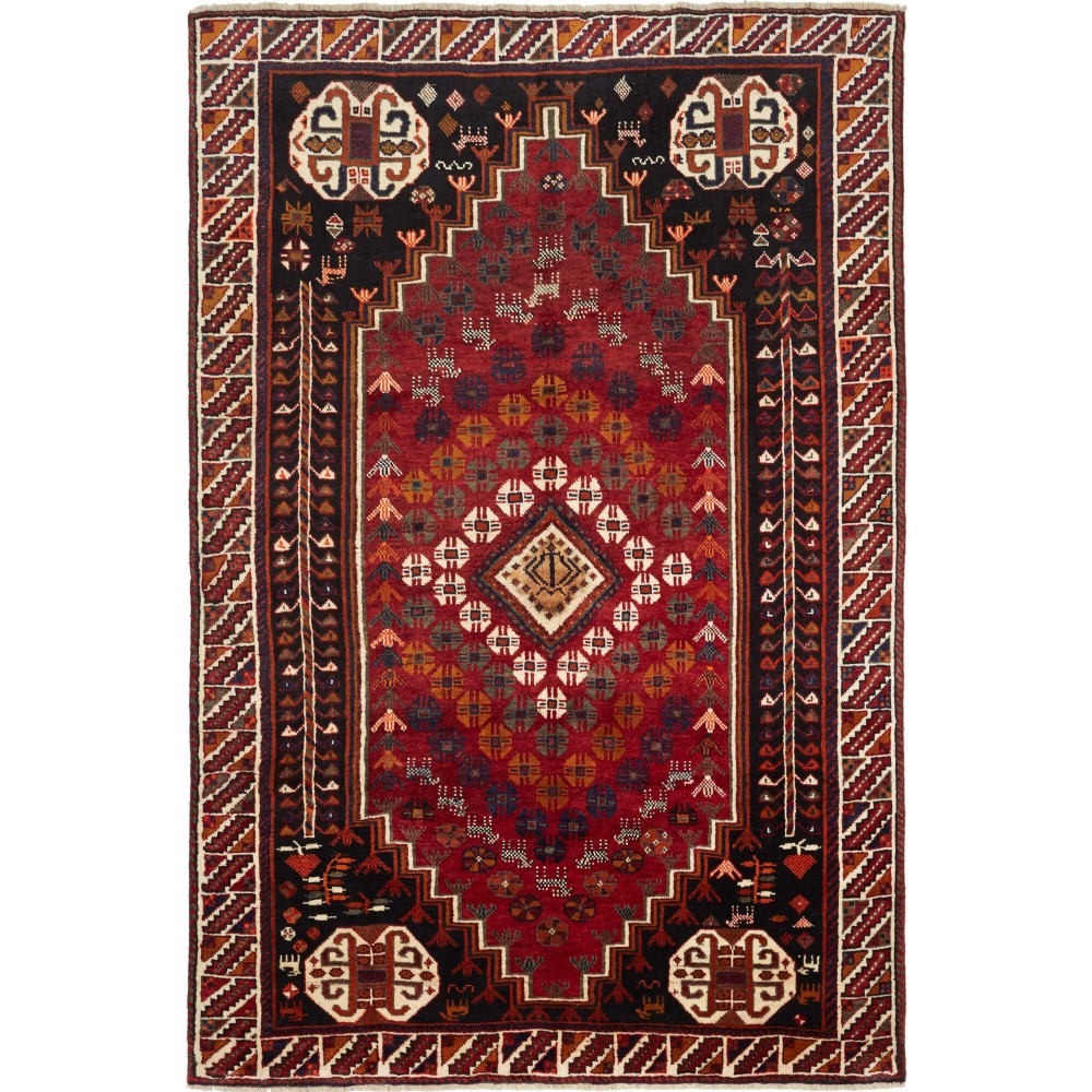 Tappeto Shiraz Persia marrone blu 170x255 Tappeto Shiraz Persia marrone blu 170x255