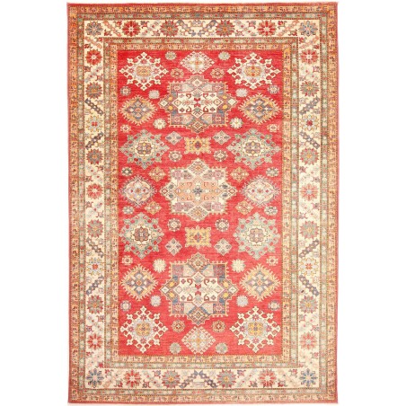Tappeto Kazak Fine Pakistan marrone giallo 214x311