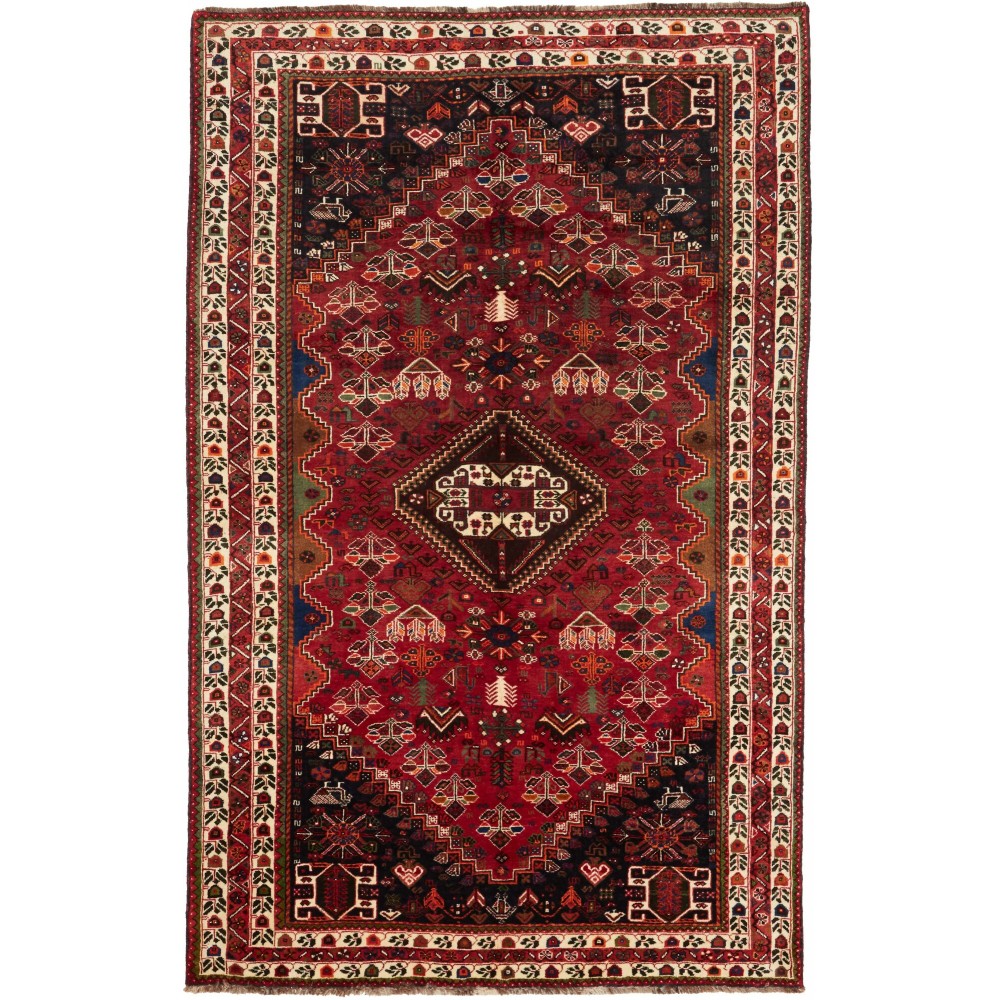 Tappeto Shiraz Fine Persia marrone giallo 168x265 Tappeto Shiraz Fine Persia marrone giallo 168x265