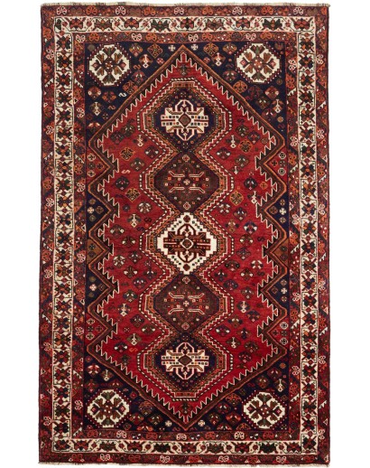 Tappeto Shiraz Persia grigio marrone 160x258