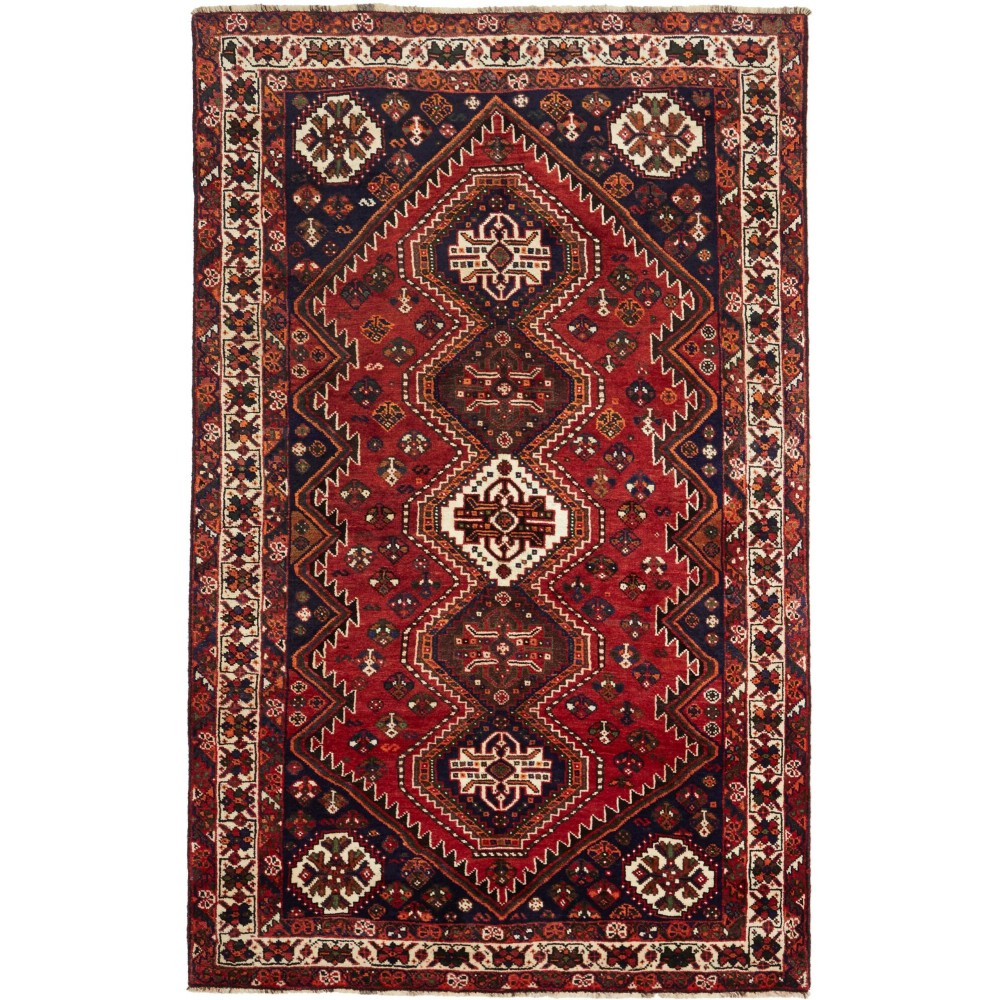 Tappeto Shiraz Persia grigio marrone 160x258 Tappeto Shiraz Persia grigio marrone 160x258