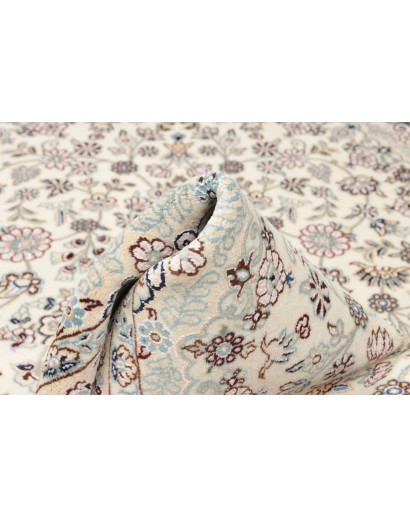 Tappeto Nain 9La Persia bianco azzurro 132x214