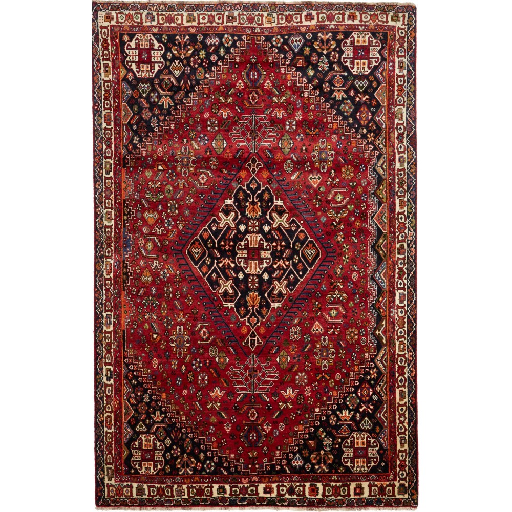 Tappeto Shiraz Persia marrone blu 180x283 Tappeto Shiraz Persia marrone blu 180x283