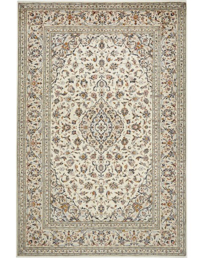 Tappeto Kashan Persia beige verde 200x302